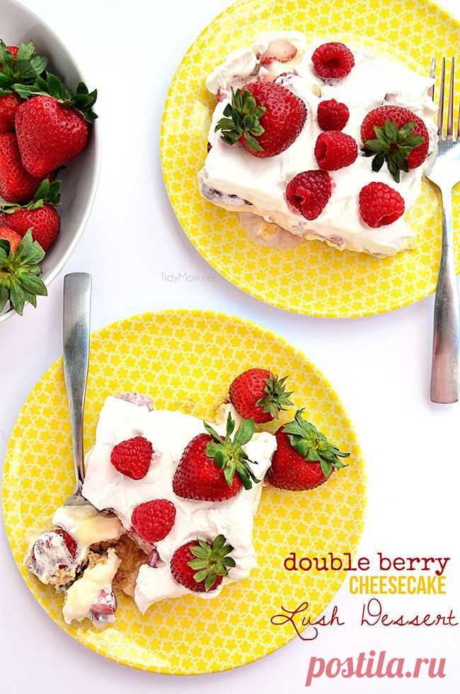 Double Berry Cheesecake Lush Dessert | TidyMom