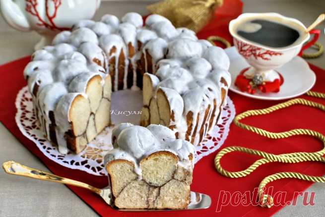 Мраморный пирог с корицей и глазурью | Кошкин дом