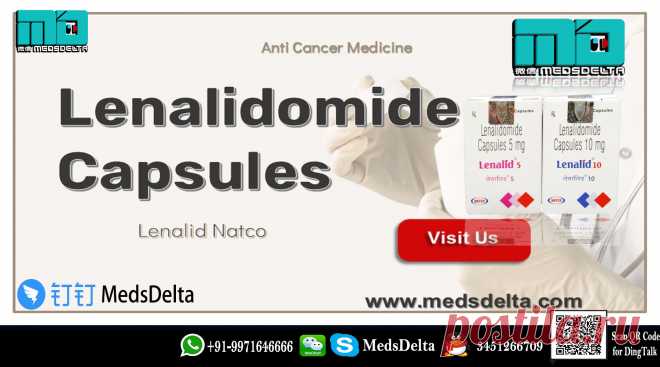 Lenalid manufactured by Natco contains Lenalidomide in it. Buy now Lenalidomide Capsules online from MedsDelta prominent exporter and supplier of cancer medicine online. Phone : +91-9971646666 and QQ: 3451266709 for order Lenalidomide Lenalid Natco at wholesale price. Prominent wholesalers of Lenalidomide Capsules at wholesale prices manufactured by Indian & multinational pharma companies