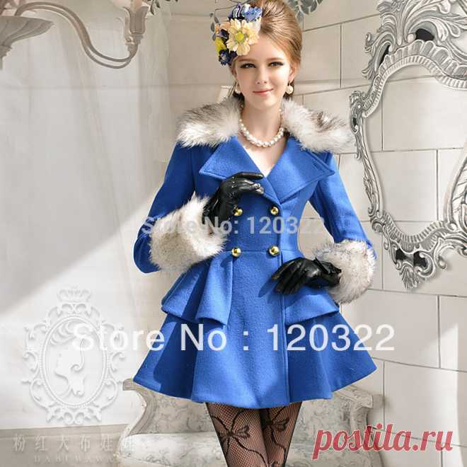 jacket pattern Picture - More Detailed Picture about DABUWAWA Authentic New Fashion 2014 Autumn and Winter Thick Double Breasted Fur Collar Slim Blue Long Wool Coat Jacket Women Picture in Wool & Blends from PINK DOLL Trade Co.,Ltd | Aliexpress.com | Alibaba Group
