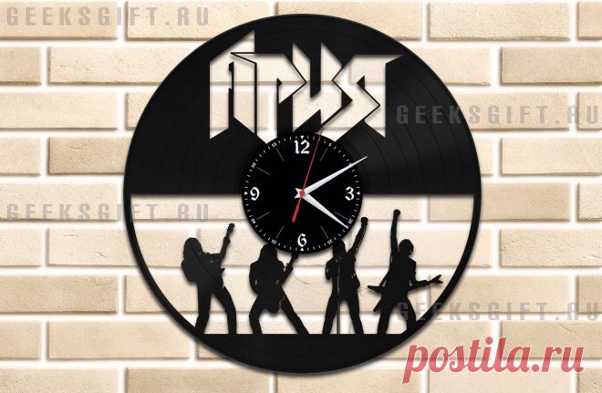 Необычный подарок: Часы из виниловой пластинки - группа Ария