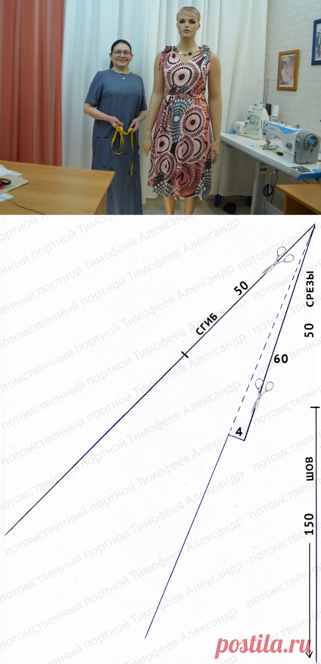 платье с одним швом, крой - проще некуда_Тимофеева Тамара |