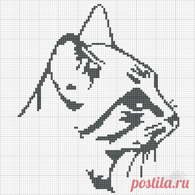 Схемы котов для вязания и вышивки — Сделай сам, идеи для творчества - DIY Ideas