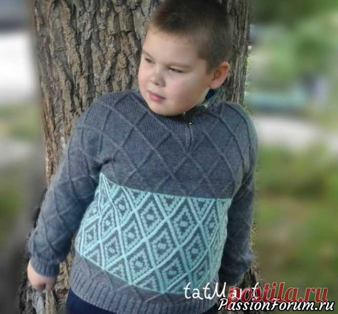 Модель свитера для мальчика. Спицы. | Вязание спицами для детей