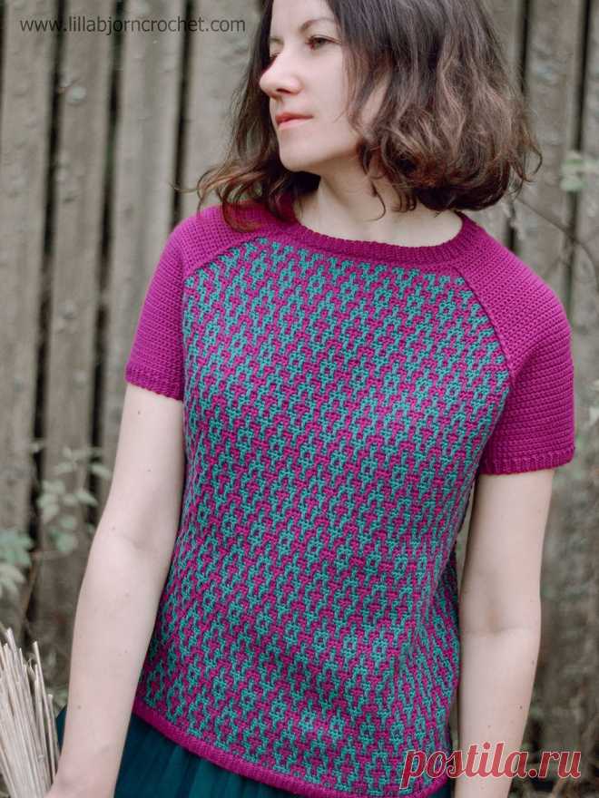 Vilia Mosaic Sweater | LillaBjörn's Crochet World