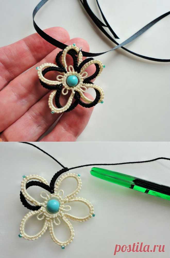 Yarnplayer's Tatting Blog: Double Flower Using Celtic Shuttle