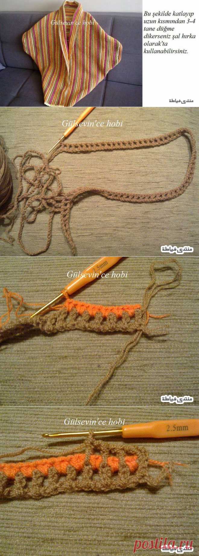 Irish crochet &: Интересный узор крючком