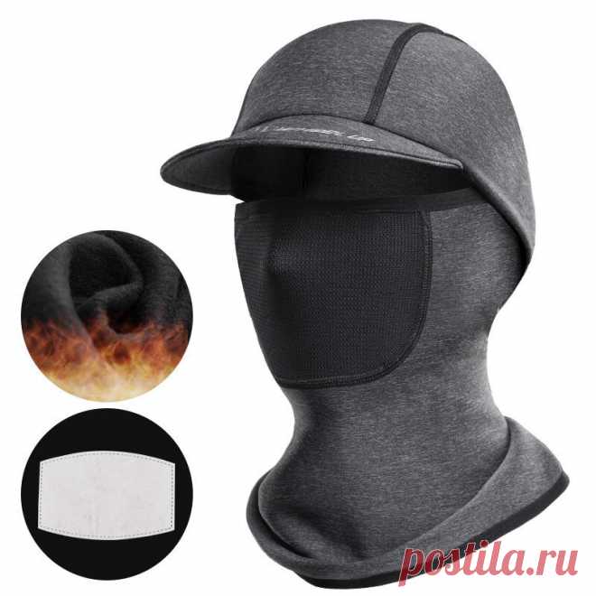 Wheel up bike head scarf universal face mask winter warm uv-proof hat breathable windproof with filter pad cycling hiking Sale - Banggood.com