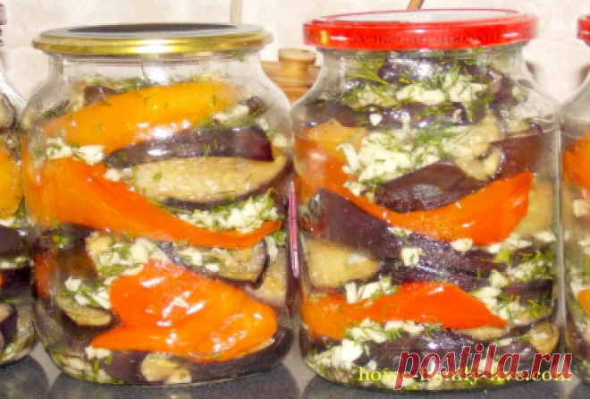Баклажаны с болгарским перцем на зиму/Сайт с пошаговыми рецептами с фото для тех кто любит готовить