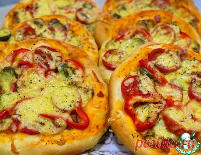Мини пицца с воздушным тестом – кулинарный рецепт