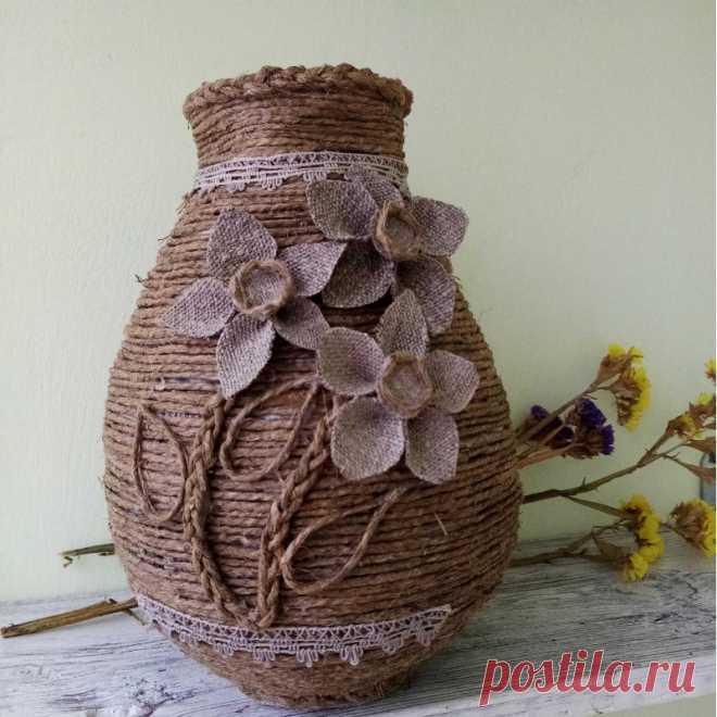 Купить ваза для сухоцветов ручной работы от Бма Маша