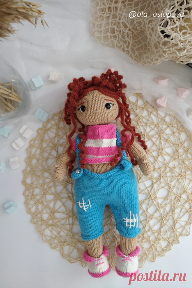 СХЕМА ВЯЗАНИЯ КУКЛЫ АНЮТА. Мастер клаас кукла спицами.knitting tutorials, knitted toys, toys amigurumi, amigurumi toy pattern, toys knitted pattern