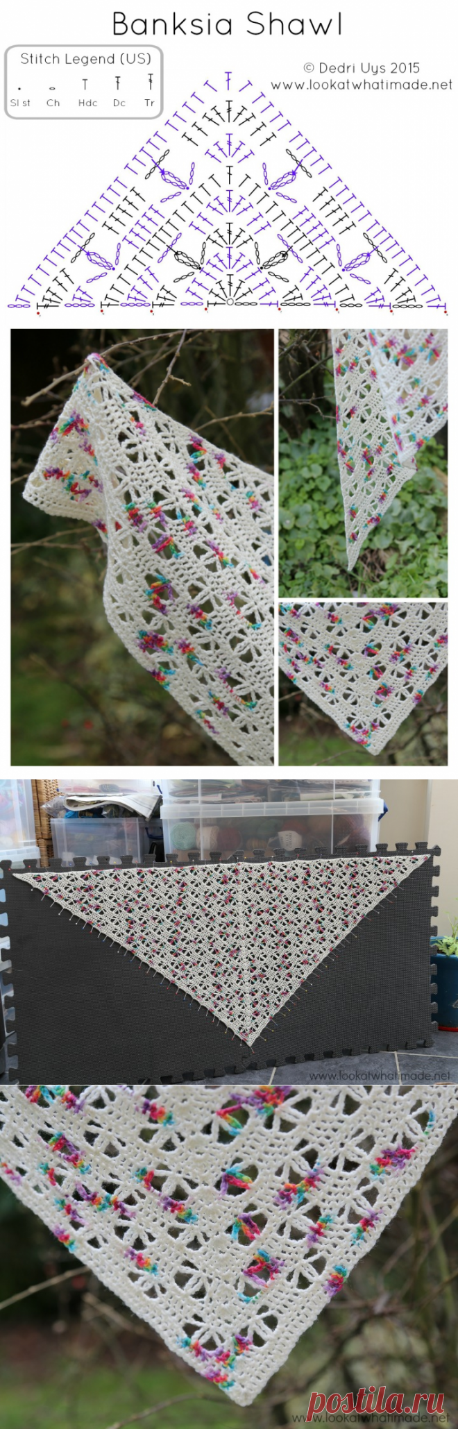 Banksia Shawl Crochet Pattern - посмотрите, что я сделал