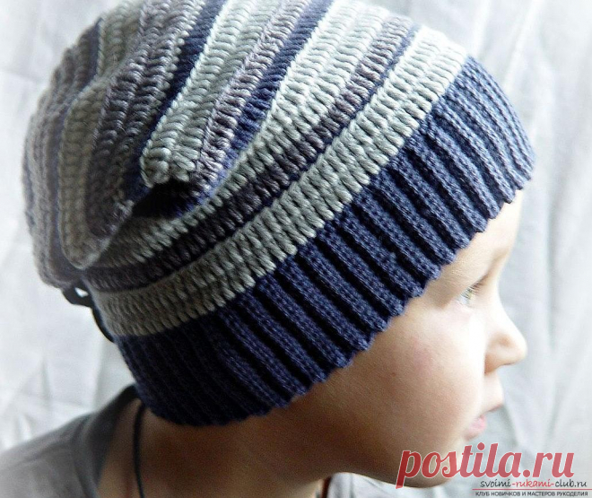 Рельефный узор для вязания шапки мальчику крючком