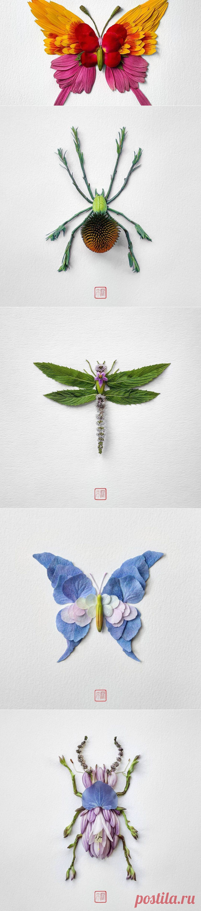 Волшебство из лепестков: необычные композиции Raku Inoue - Ярмарка Мастеров - ручная работа, handmade
