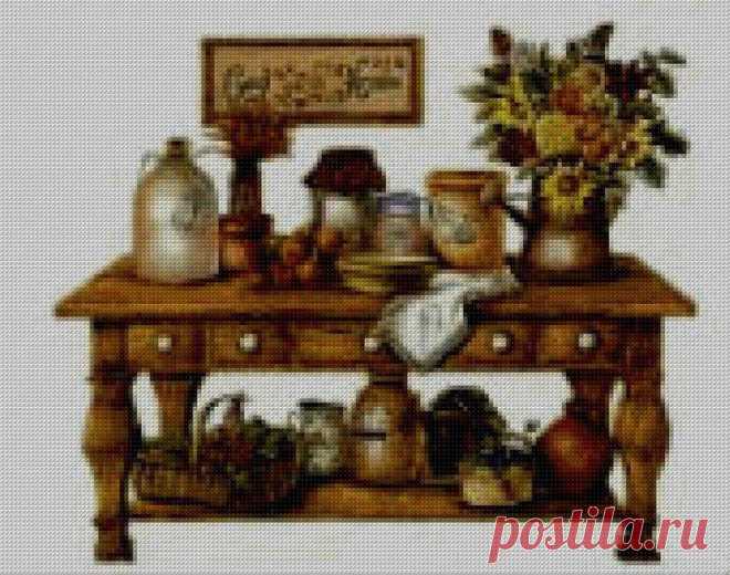 Kitchen Provans Cross Stitch Pattern Retro Kitchen Cross | Etsy