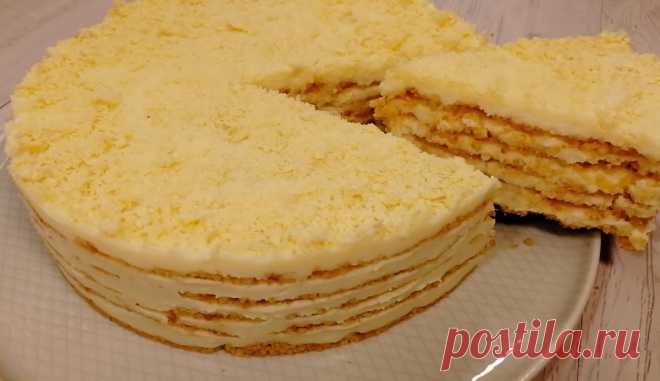 Торт «Пломбир» без выпечки: самый простой рецепт