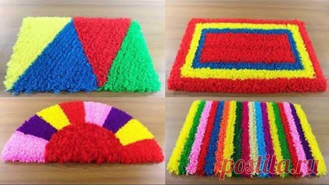 ৫ টি পাপোশ আইডিয়া 🚗 5 Creative Doormat Ideas From Wool 🌸 Make Doormat at Home !