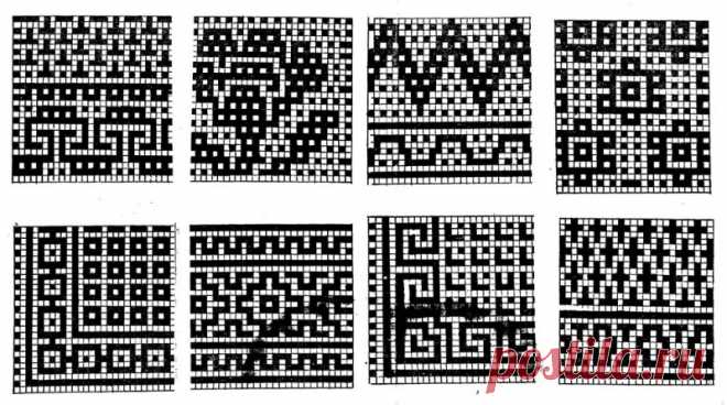 Простой способ вывязывания орнамента.