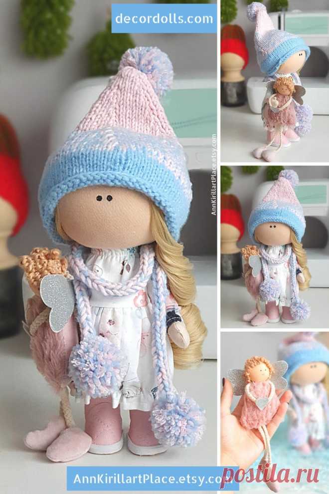 Nursery Cloth Doll Winter Tilda Doll Interior Decor Doll | Etsy