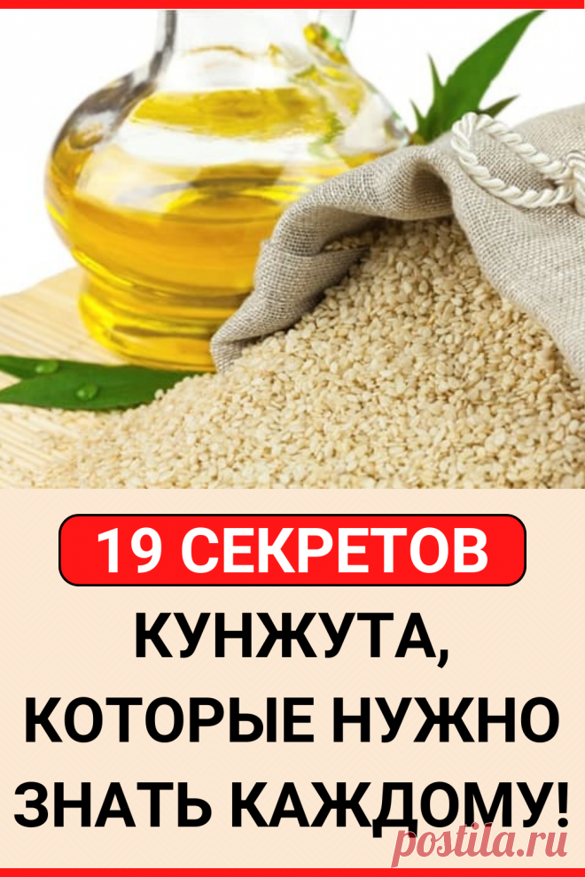 19 Секретов Кунжута, Которые Нужно Знать Каждому!
#здоровье #полезное_питание #пп #советы #полезные_советы #жизненные_советы