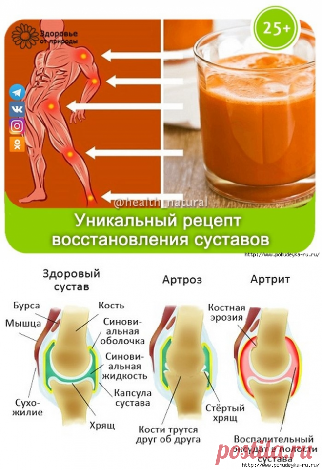 Уникальный рецепт восстановления суставов, который вам точно понравится!