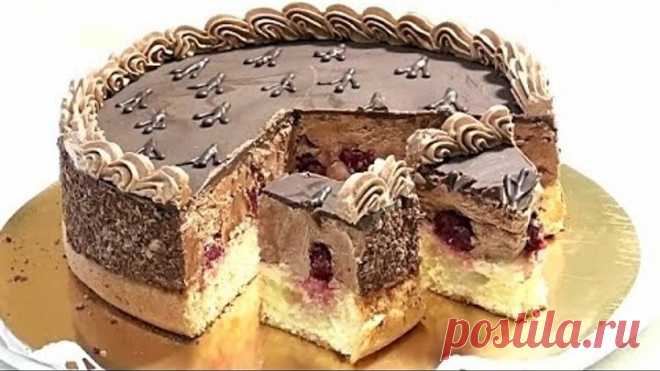 Торт ГУСИНЫЕ ЛАПКИ с вишней и шоколадным кремом. Рецепт по ГОСТу, /Chocolate cream cake
