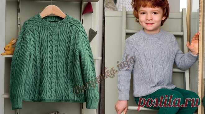 Детский свитер спицами для мальчика (схемы)
