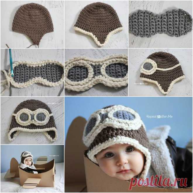Creative Ideas - DIY Adorable Crochet Aviator Hat Are you looking for ideas to make some warm crochet hats for your little ones in cold seasons? If your little boy loves airplanes, what about this adorable crochet aviator hat? Not only does it keep your little boy’s head warm and comfortable during the colder seasons, the aviator hat also makes him …