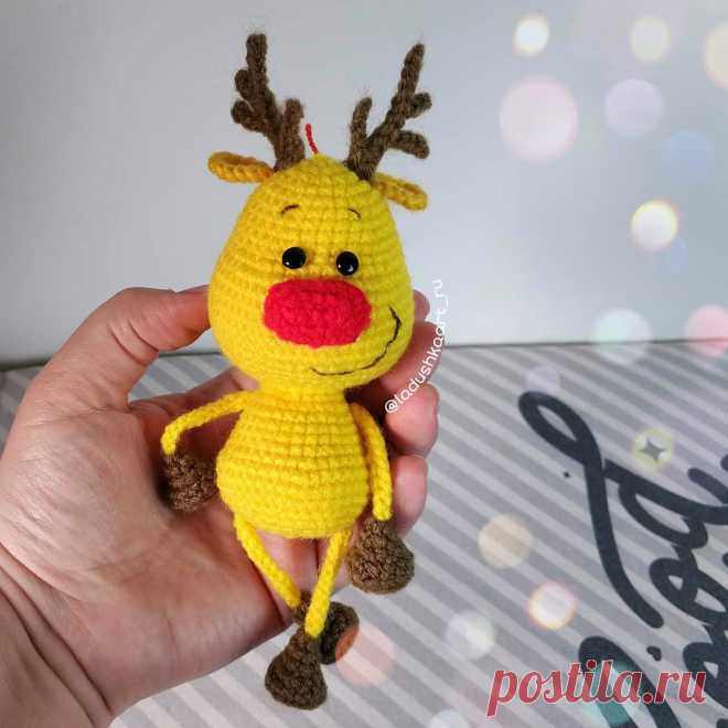 PDF Олень Афонтий крючком. FREE crochet pattern; Аmigurumi animal patterns. Амигуруми схемы и описания на русском. Вязаные игрушки и поделки своими руками #amimore - олень, маленький оленёнок.