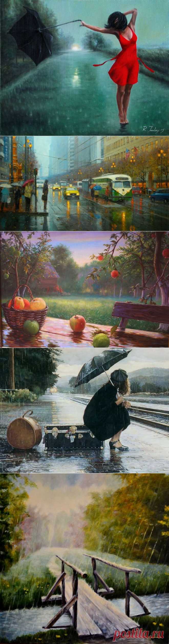 Дождь на картинах современных художников