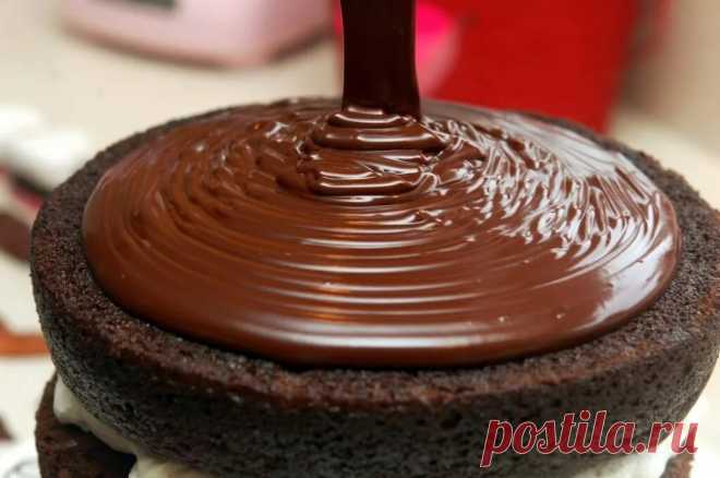 Очень удачный рецепт шоколадной глазури, которая никогда не растекается