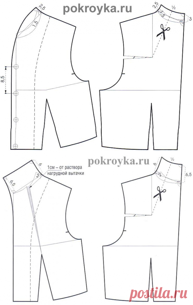 Моделирование воротников-стоек / pokroyka.ru-уроки кроя и шитья | pokroyka.ru-уроки кроя и шитья