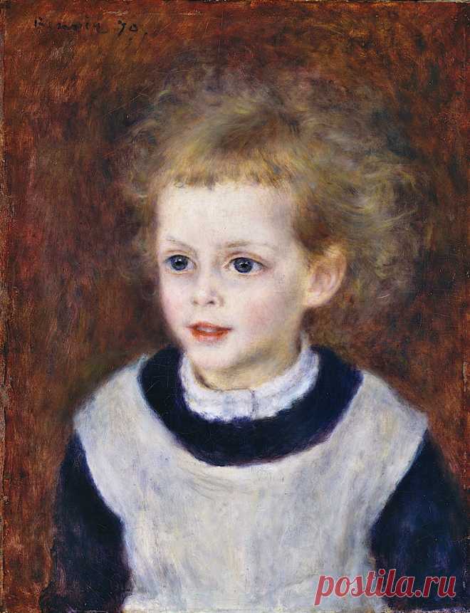 Renoir - Marguerite-Thérèse (Margot) Berard (5 years old) [1879] Pierre Auguste Renoir -  Marguerite-Thérèse (Margot) Berard (18741956) [1879]  Metmuseum AN 61.101.15 ******************************************************************************** Renoir depicts the five-year-old daughter of his devoted patron Paul Berard, a diplomat and banker whom he met in 1878. The artist often summered at the Berards' country home in Wargemont, near Dieppe, on the Normandy coast, whe...
