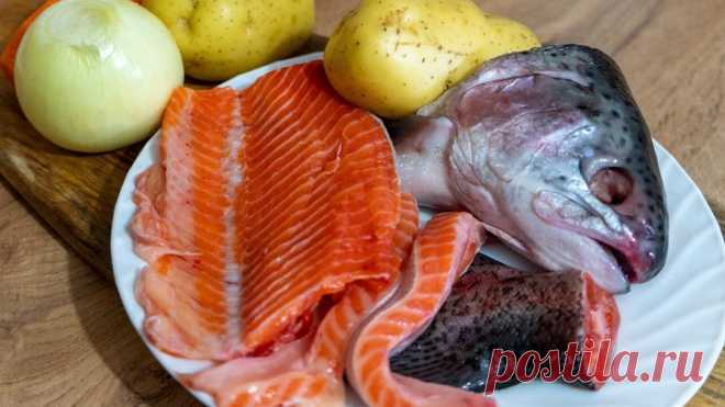 Уха по домашнему из Форели | Вкусный суп из красной рыбы дома