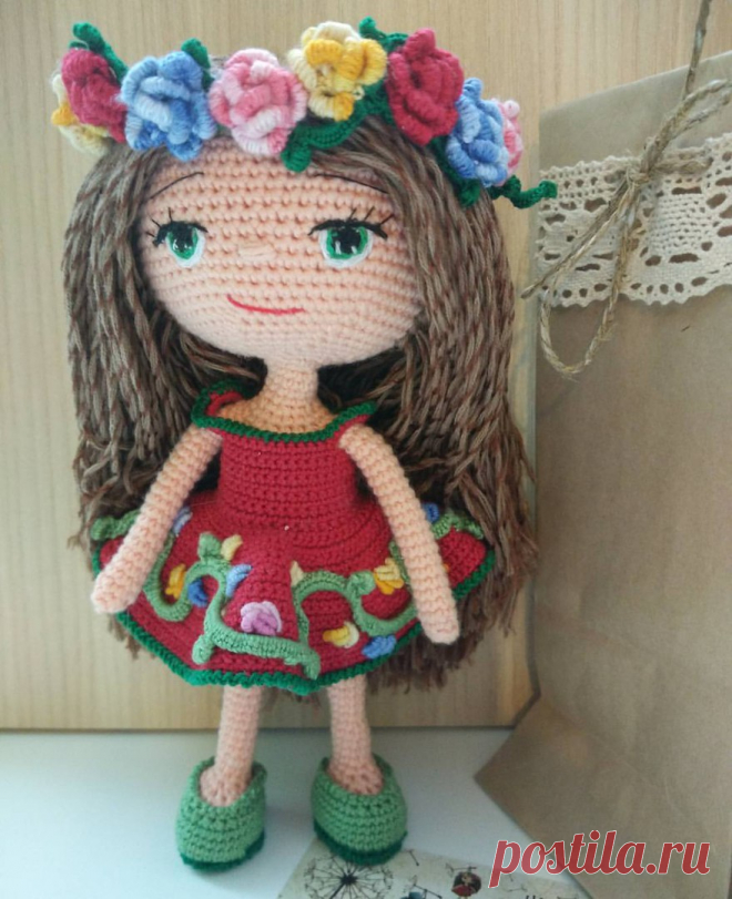 #куколка #назаказ #амигуруми #вязаныеигрушки #вязанаякукла#игрушка#кукла#дети#цветы #подарок @ Kharkov, Ukraine
