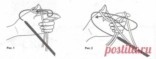 Способы набора петель спицами