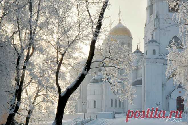 "Зимняя сказка о Владимире". г.Владимир, Успенский собор. Фото:  Владимир Федин‎  |  Фотопутешествия  |  facebook.com