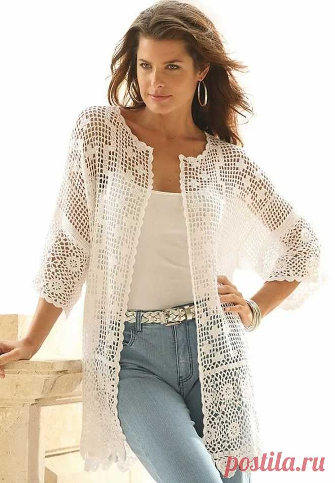 «Plus Size Scalloped Border Crochet Cardigan orgu Tığ işleri, Hırkalar ve Tığ işi modelleri» — карточка пользователя olgа.litka в Яндекс.Коллекциях