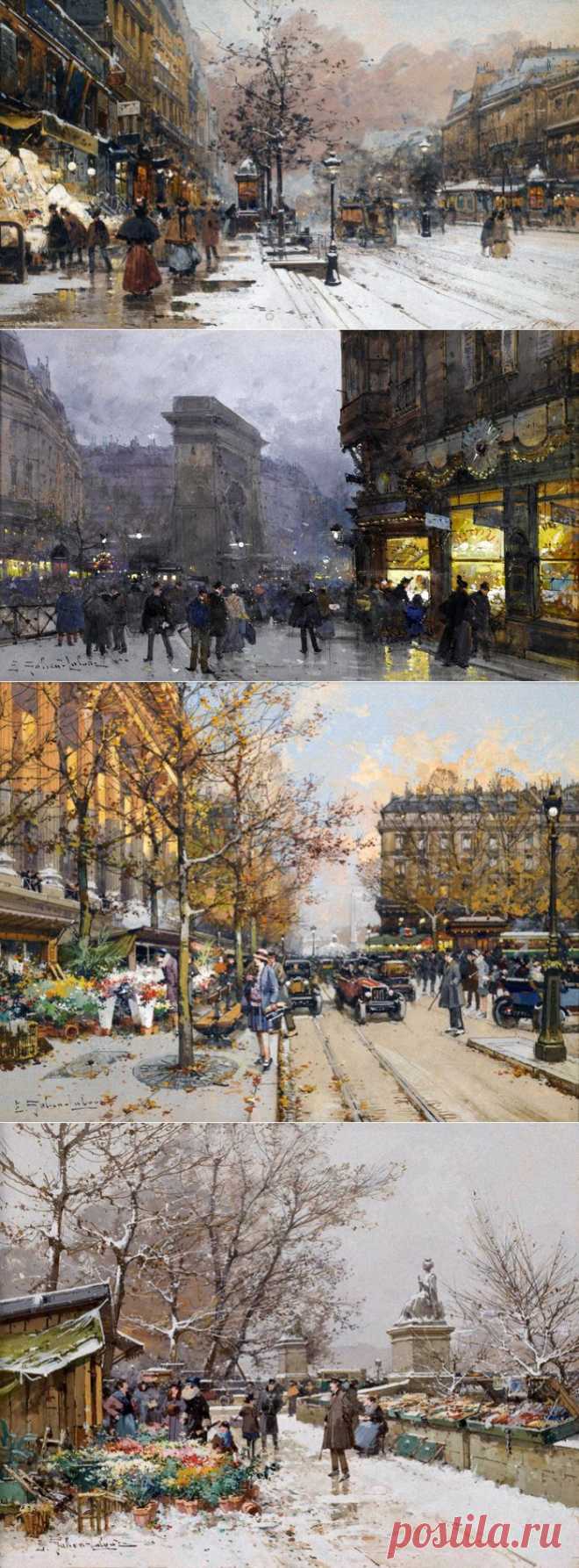 Замечательные Парижские пейзажи Eugene Galien-Laloue (1854–1941)