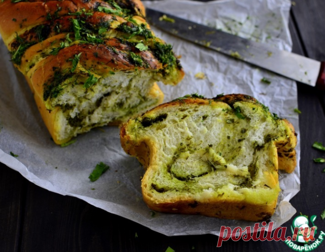 Хлеб чесночный с зеленью – кулинарный рецепт