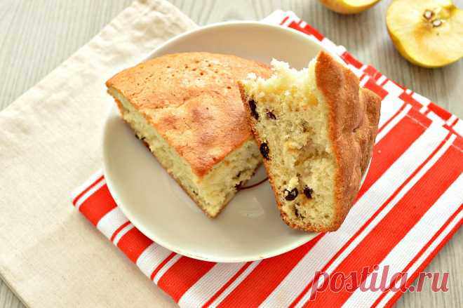Быстрый яблочный пирог с изюмом - рецепт с фото пошагово