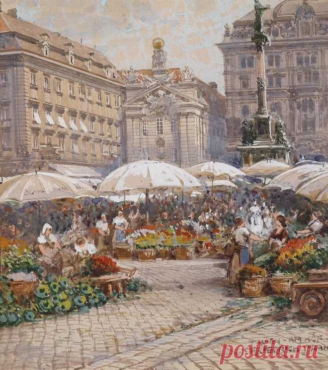 Австрийский художник Friedrich Frank * (Frankenmarkt 1871-1945 Werfen-Weng)