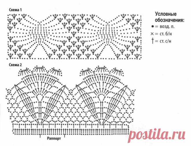 узоры крючком для юбки схемы - Поиск в Google