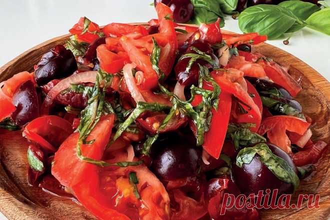 Салат с вишней и овощами: рецепт изысканной летней закуски: пошаговый рецепт c фото