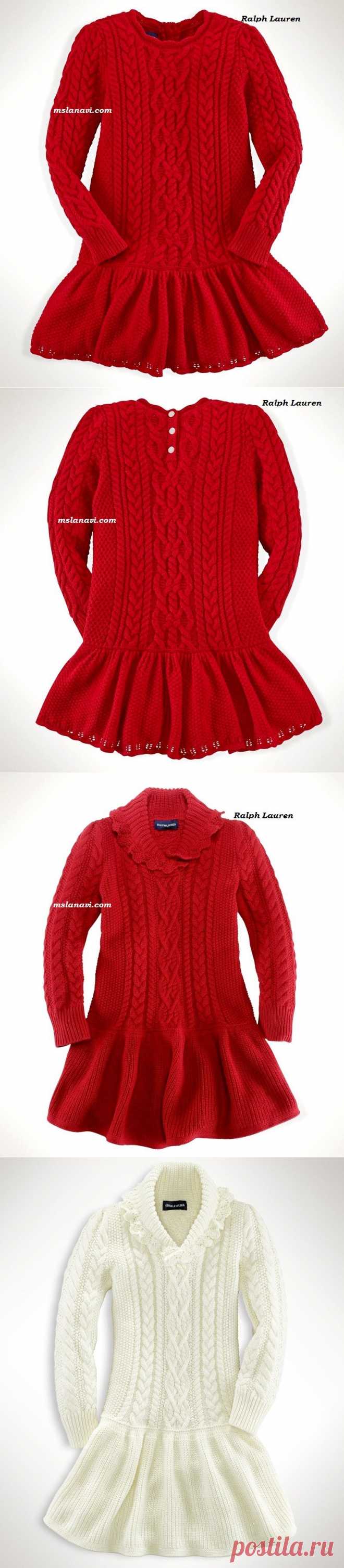 Вяжем с Ланой » Красивые вязаные платья для девочек от Ralph Lauren