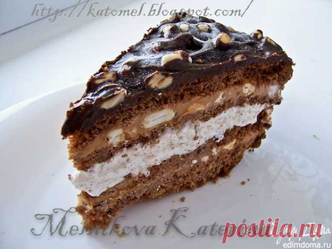 Торт "Сникерс" с ореховой нугой пользователя Екатерина Мельникова