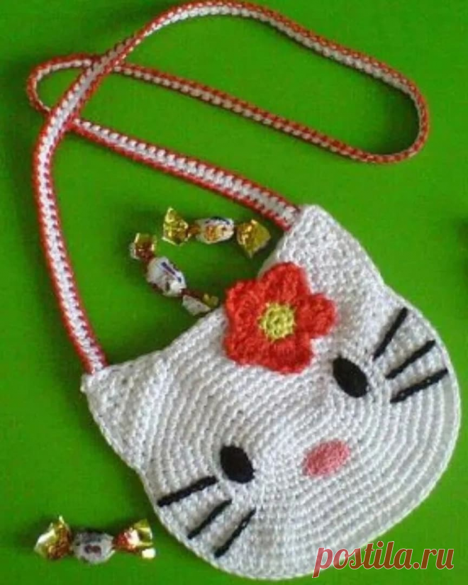 Сумочка Hello Kitty крючком - KNITTLY.ART