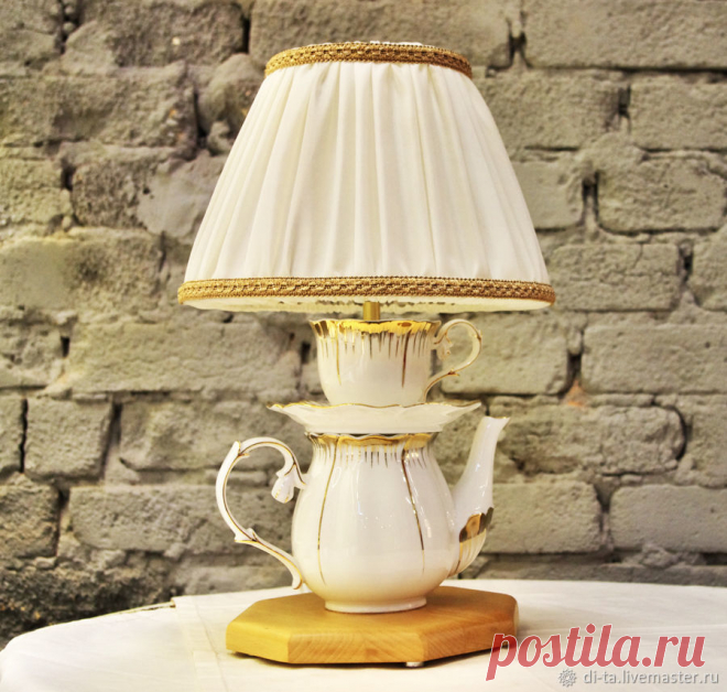 Как сделать настольную лампу из чашек и чайника | Журнал Ярмарки Мастеров