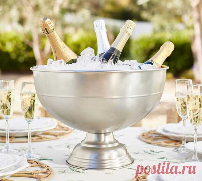 Monique Lhuillier Marlowe Footed Champagne Bucket | Pottery Barn